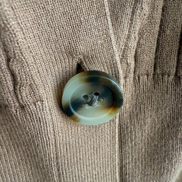 Madewell Ribbed Knit Langley Button Front Cardigan Sweater Women's XL Brown - Picture 3 of 9